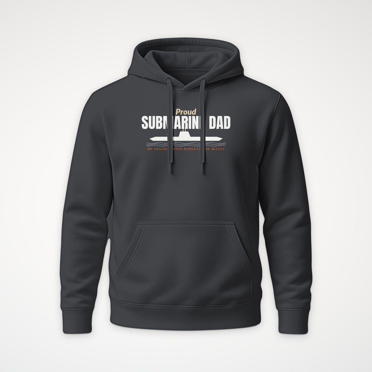 Proud Submarine Dad Hoodie in Anthracite