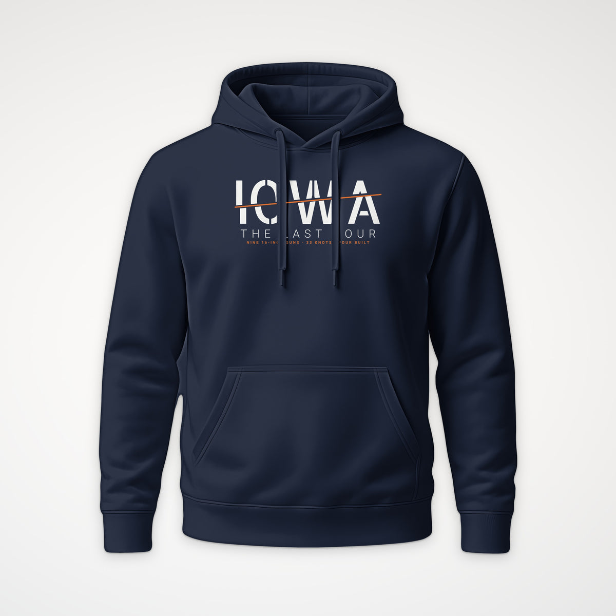 The Last Four Iowa Sliced Hoodie in French Navy