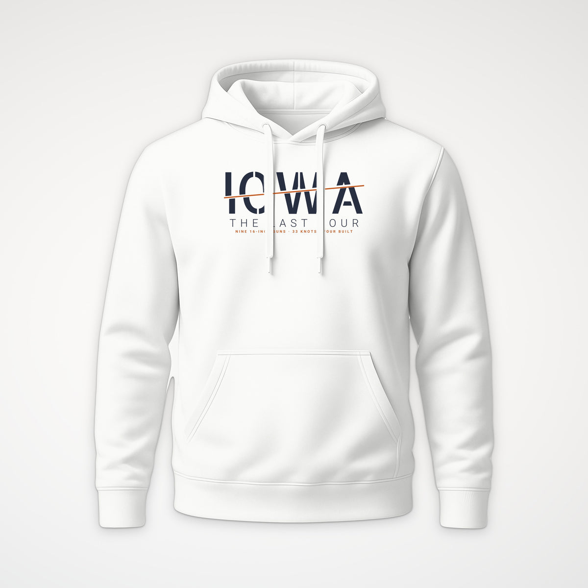The Last Four Iowa Sliced Hoodie in White