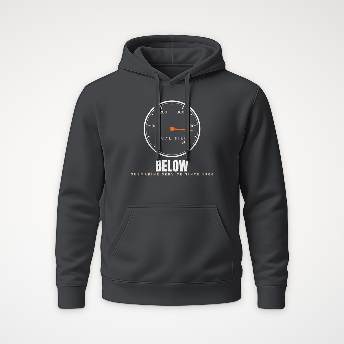 Qualified Below Depth Dial Hoodie in Anthracite