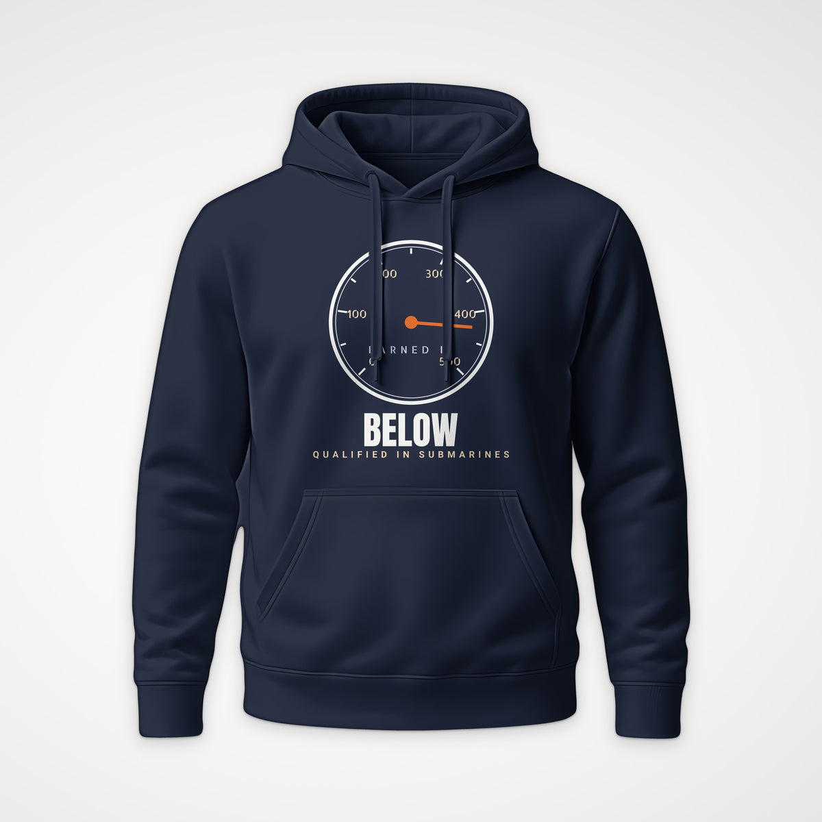 Qualified Below Earned It Hoodie in French Navy