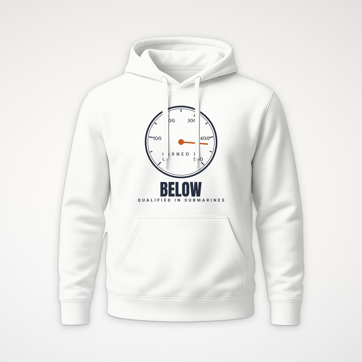 Qualified Below Earned It Hoodie in White