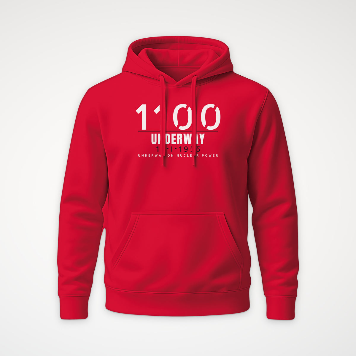 Underway on Nuclear Power 1100 Hoodie in Red