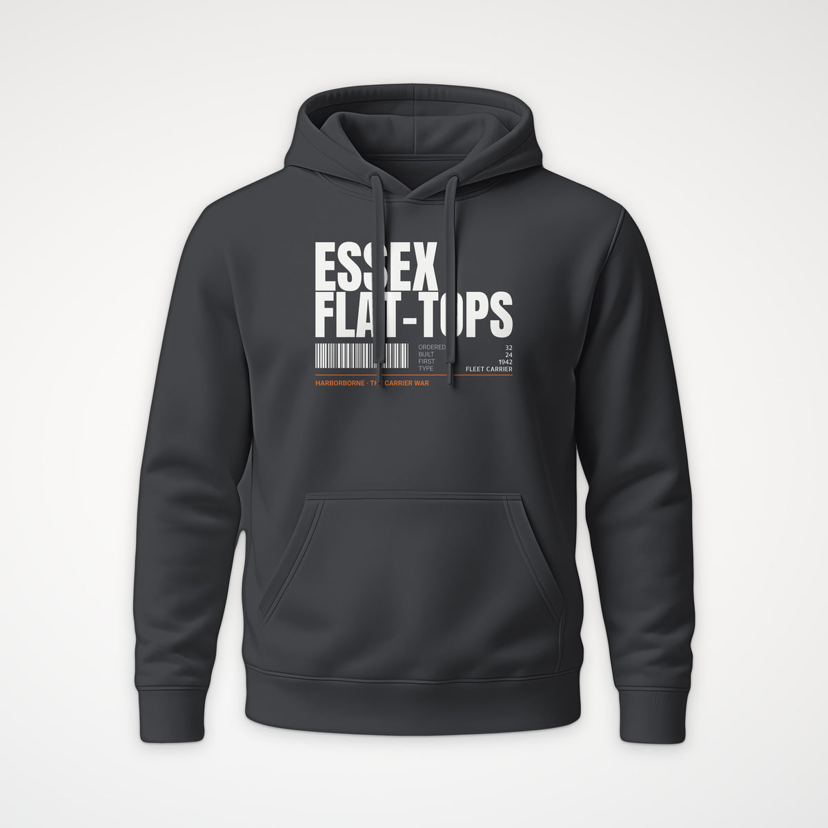 Essex Flat-Tops Tag Hoodie in Anthracite