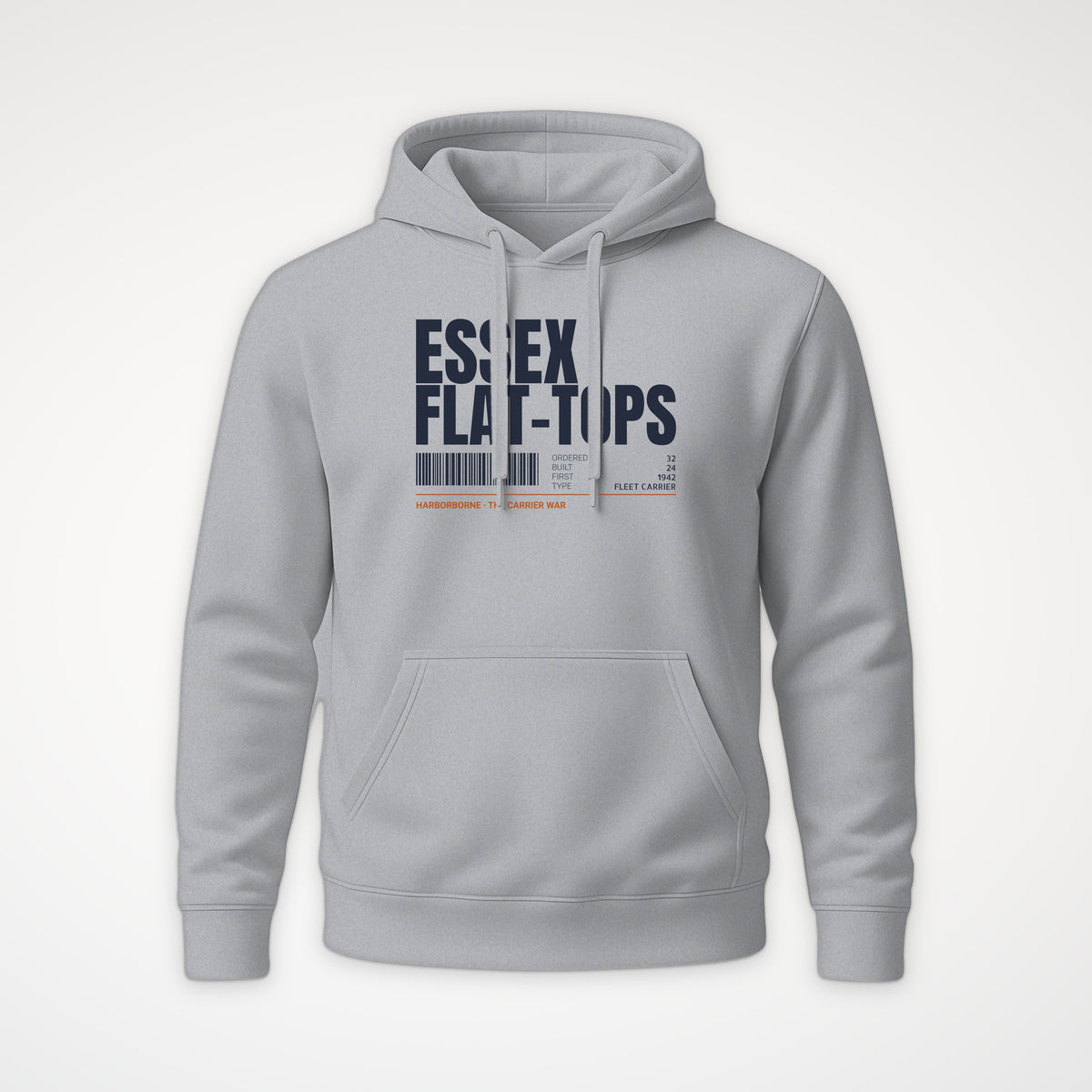 Essex Flat-Tops Tag Hoodie in Heather Grey