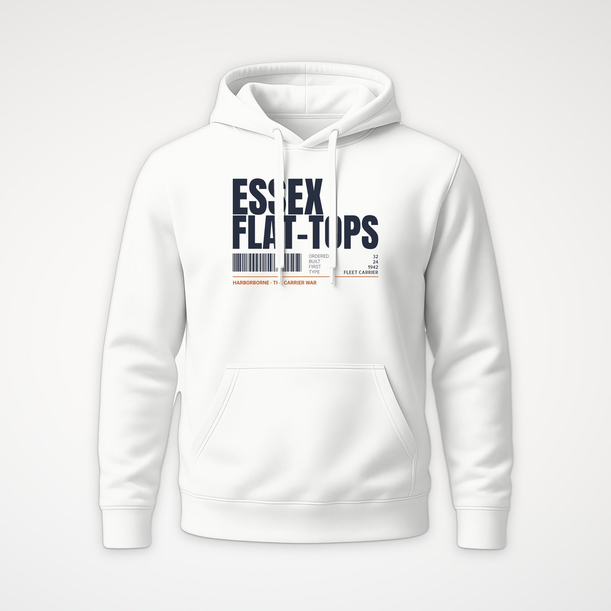 Essex Flat-Tops Tag Hoodie in White