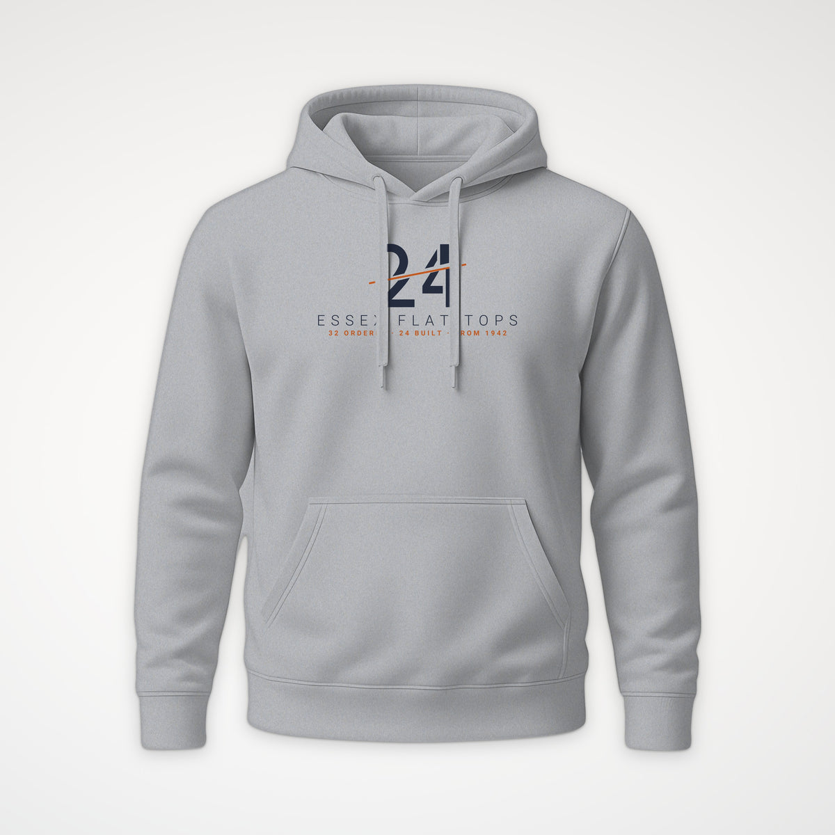Essex Flat-Tops 24 Sliced Hoodie in Heather Grey
