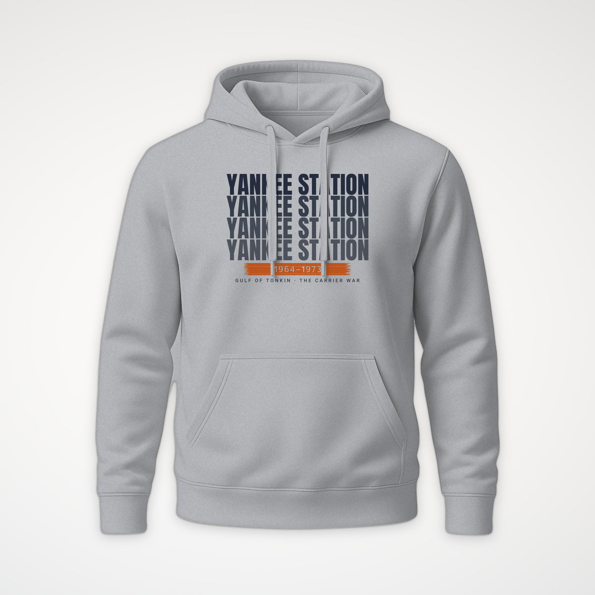 Yankee Station Echo Hoodie in Heather Grey
