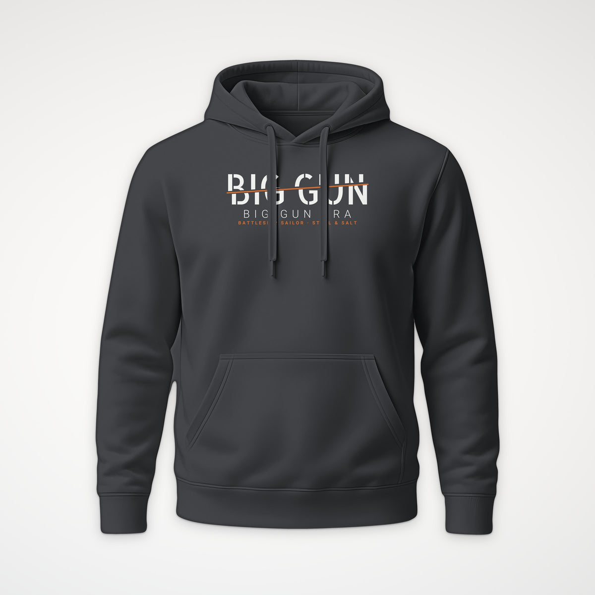 Big Gun Era Sliced Hoodie in Anthracite