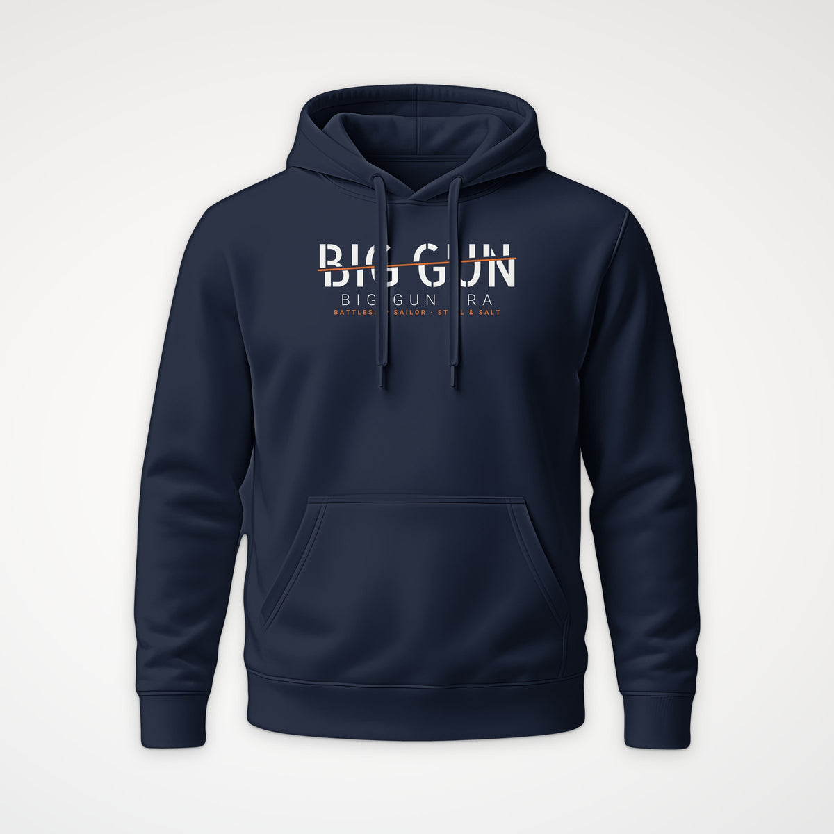 Big Gun Era Sliced Hoodie in French Navy