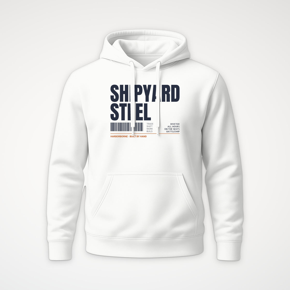 Shipyard Steel Tag Hoodie in White
