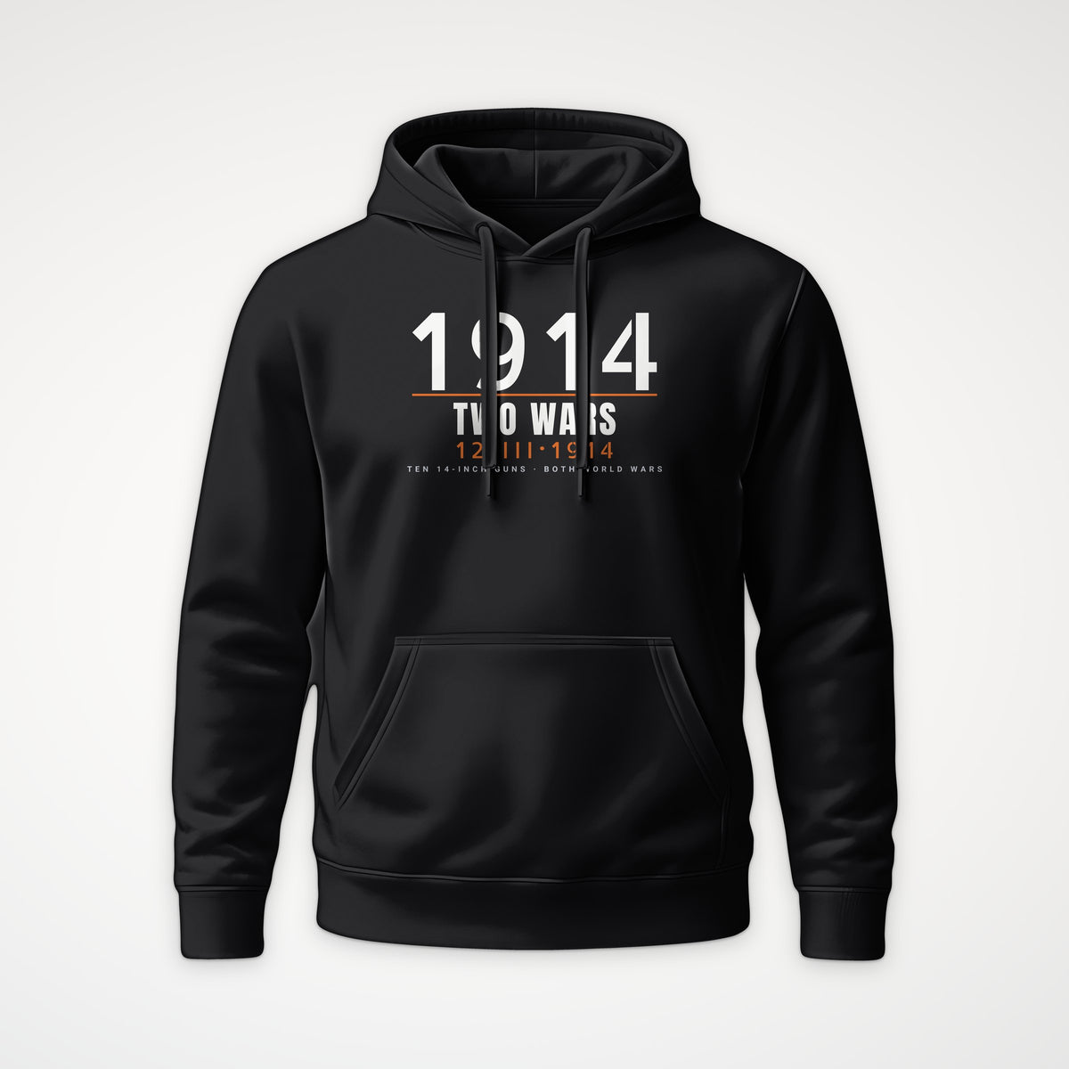 Two-War Battleship Timestamp Hoodie in Black