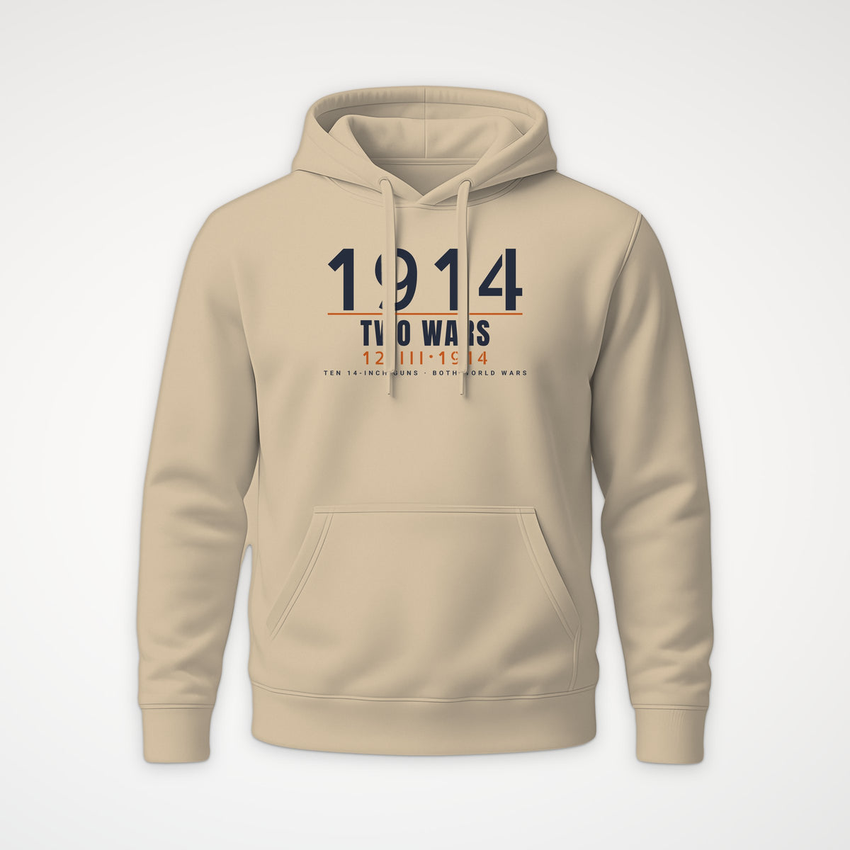 Two-War Battleship Timestamp Hoodie in Desert Dust