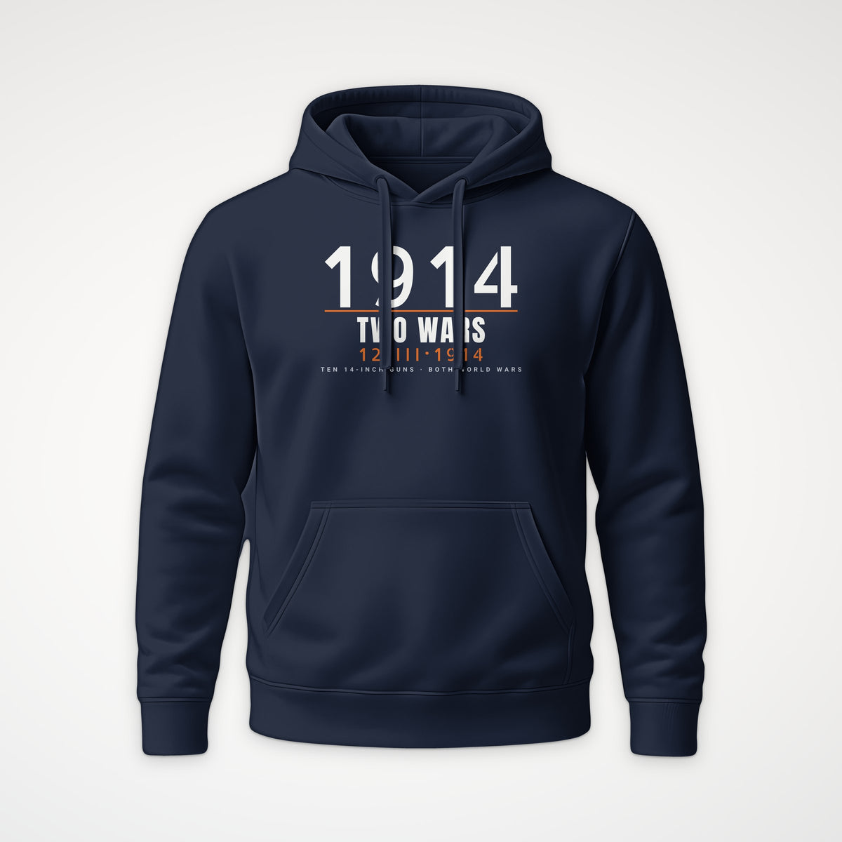 Two-War Battleship Timestamp Hoodie in French Navy