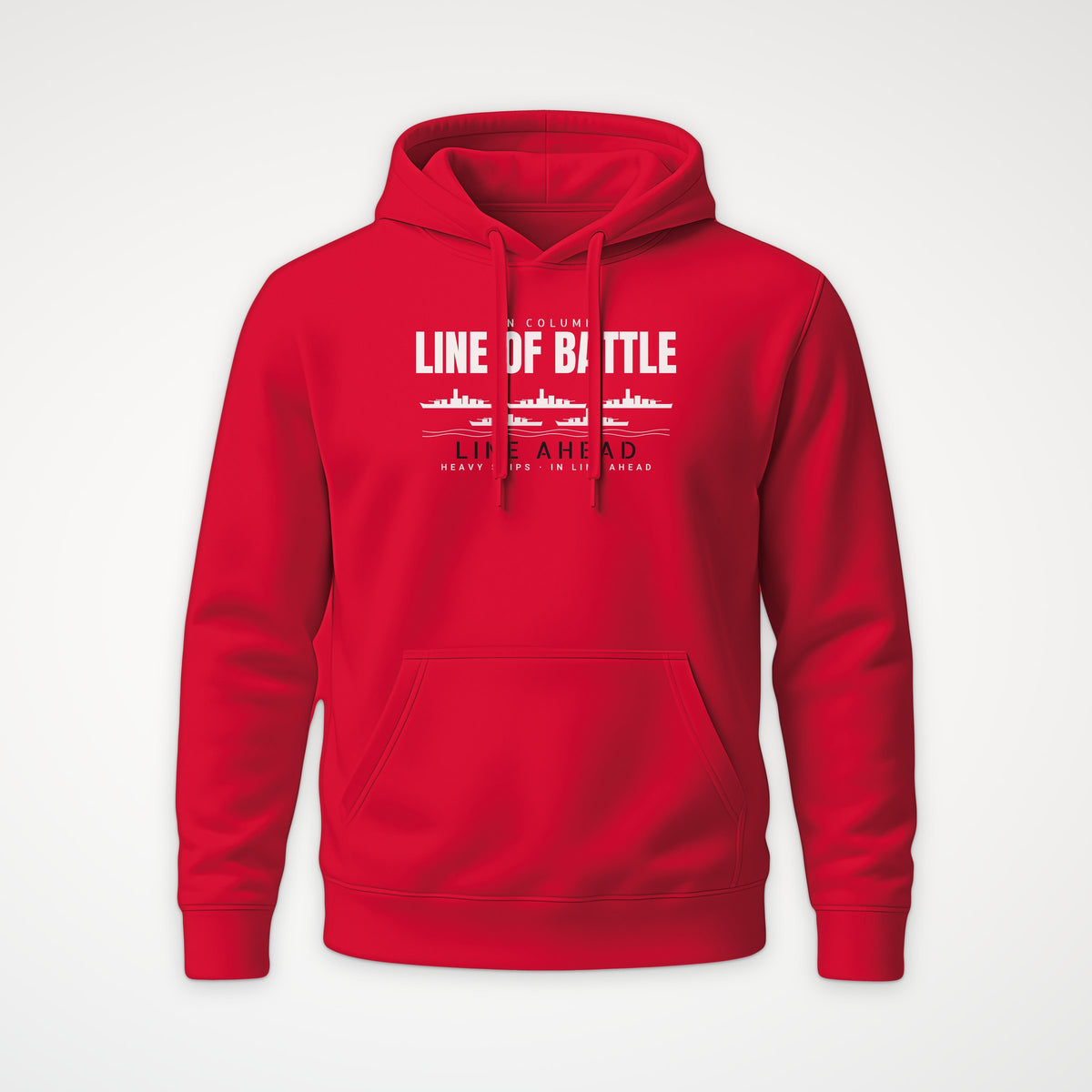 Line of Battle Row Hoodie in Red