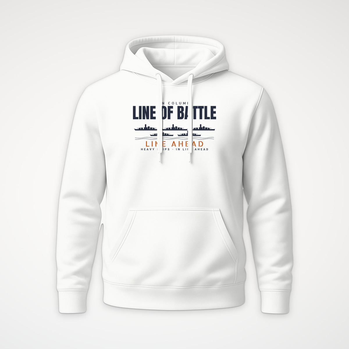 Line of Battle Row Hoodie in White