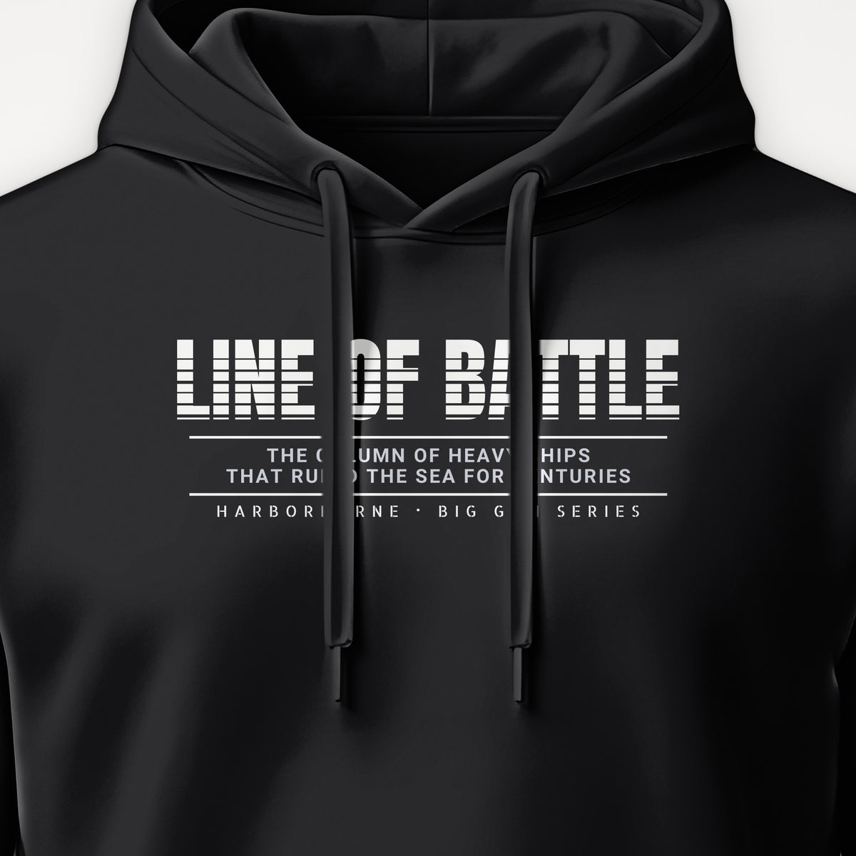 Line of Battle Scanline Hoodie, front print detail