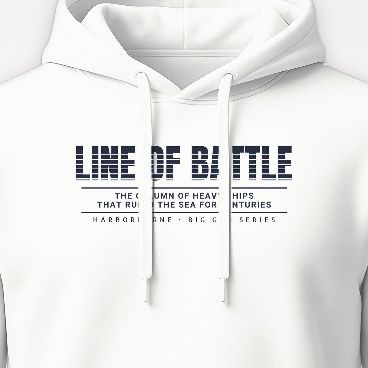 Line of Battle Scanline Hoodie, front print detail