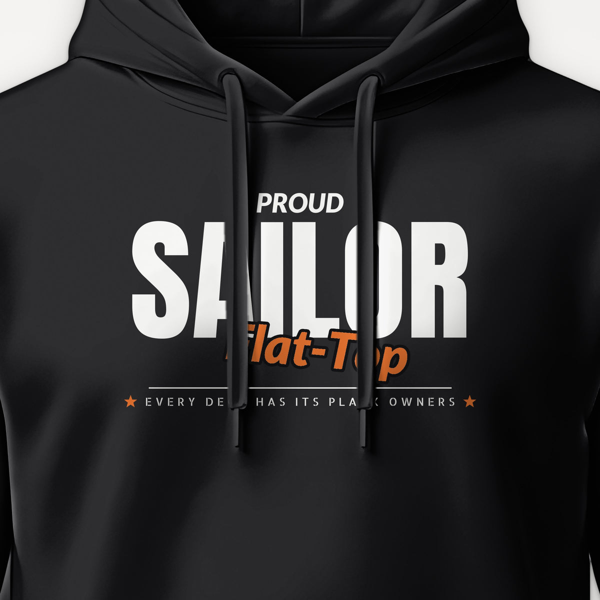 Flat-Top Sailor Club Hoodie, front print detail