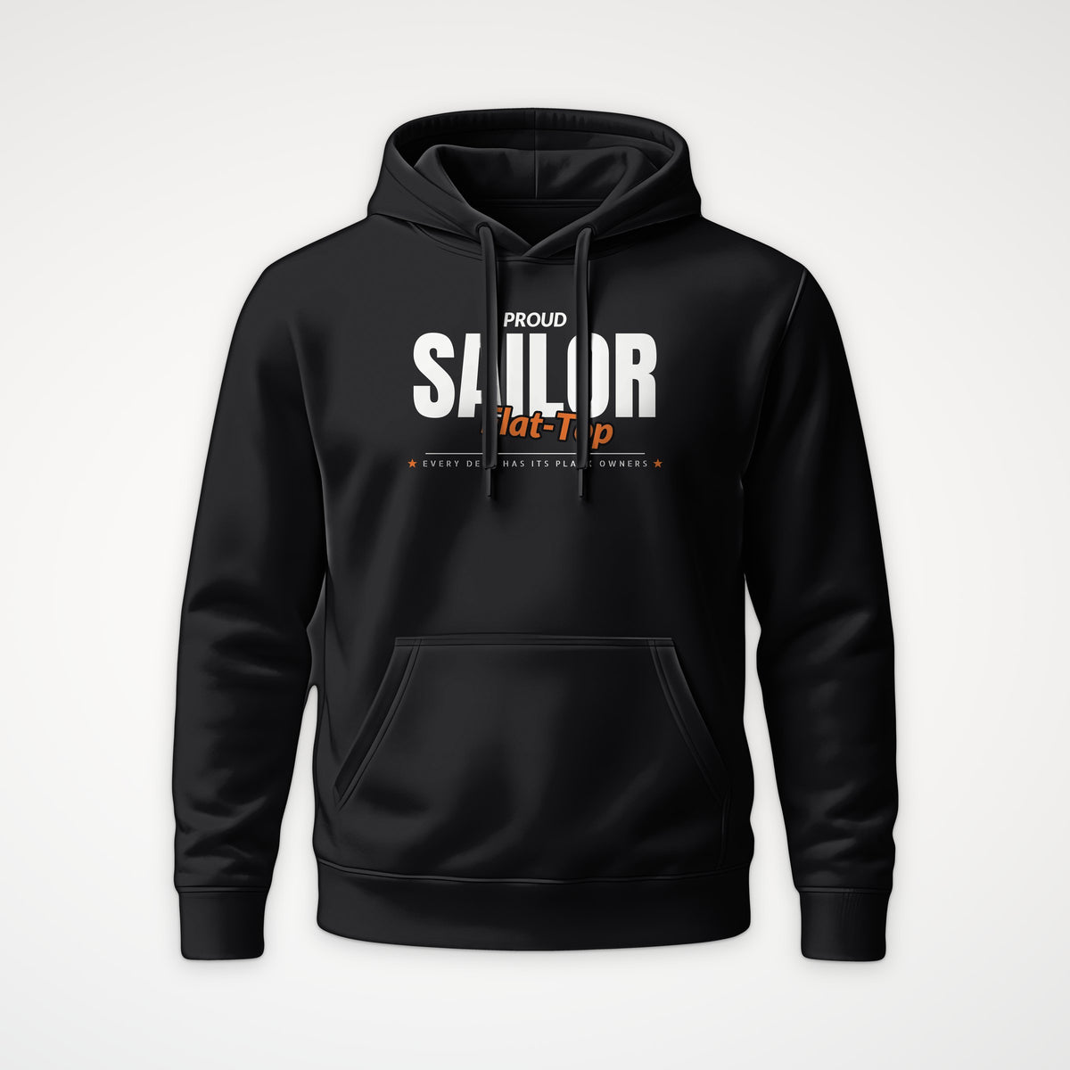 Flat-Top Sailor Club Hoodie in Black