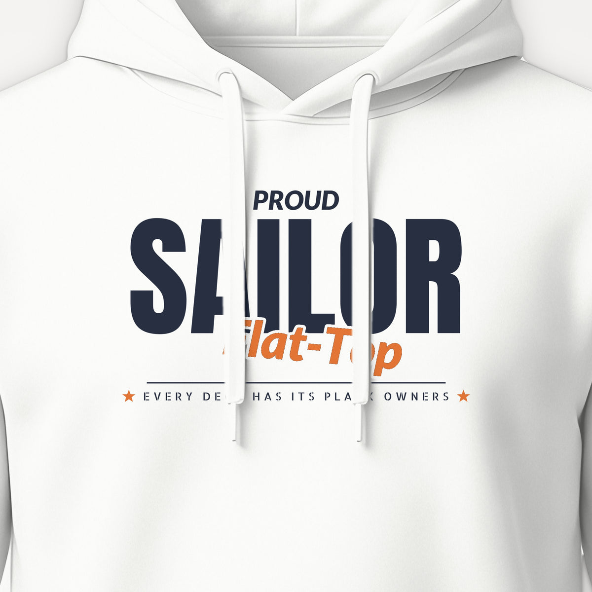 Flat-Top Sailor Club Hoodie, front print detail