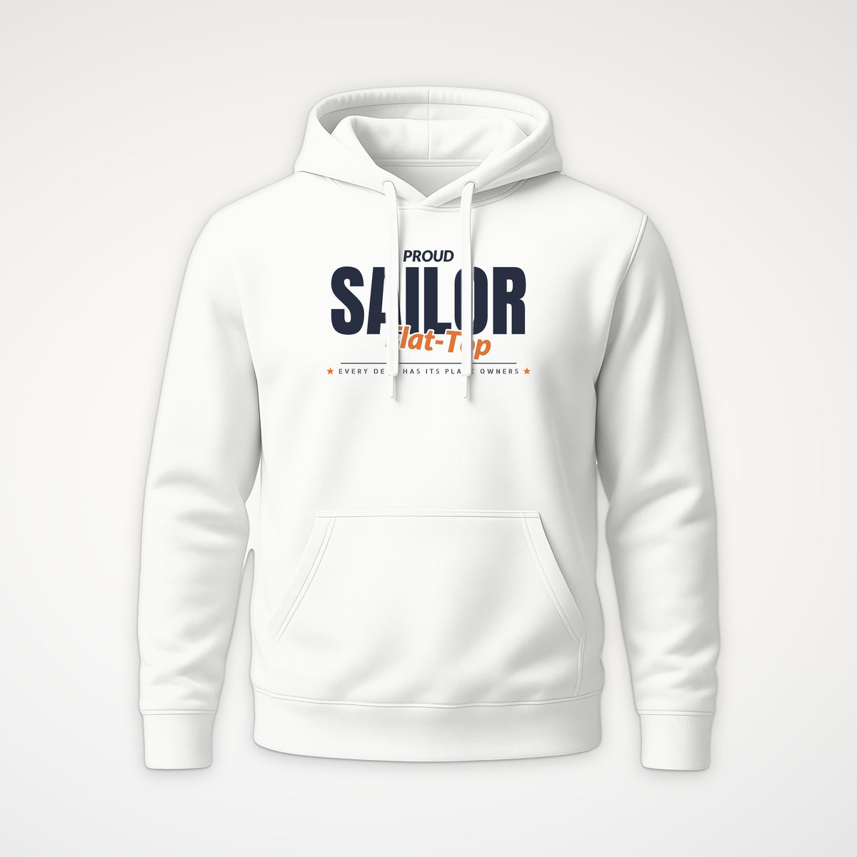 Flat-Top Sailor Club Hoodie in White