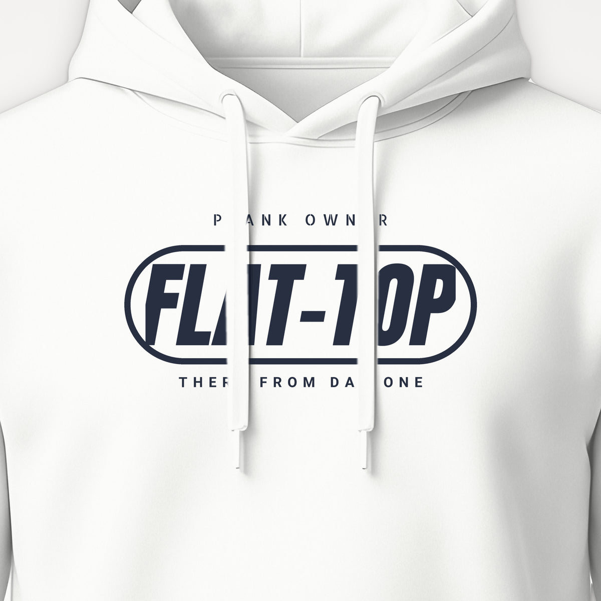 Flat-Top Sailor Plank Owner Hoodie, front print detail