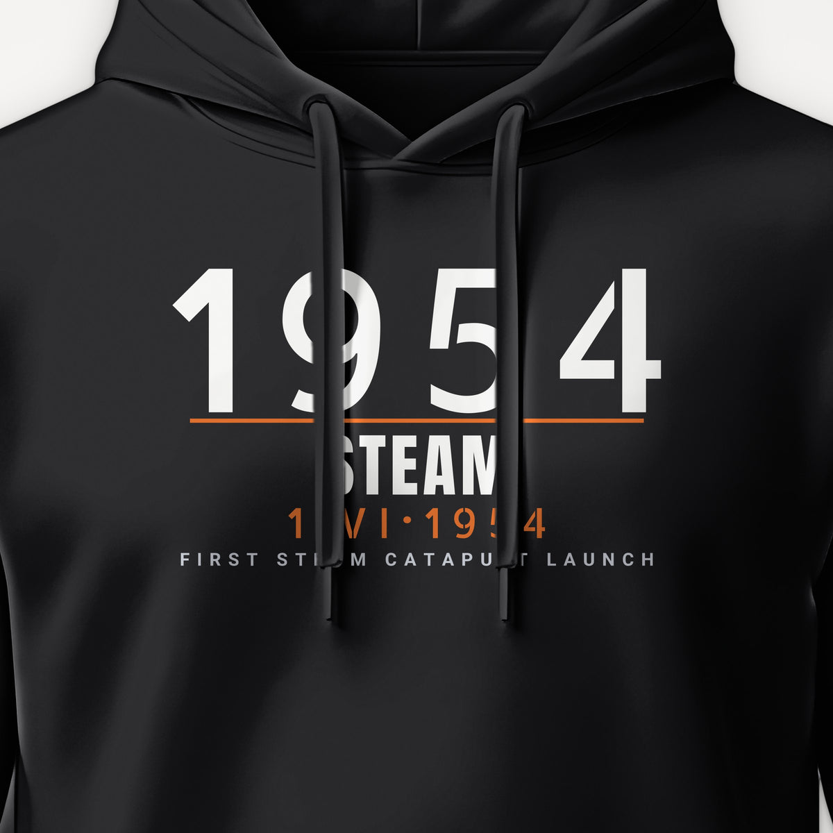 Steam Cat Era Timestamp Hoodie, front print detail