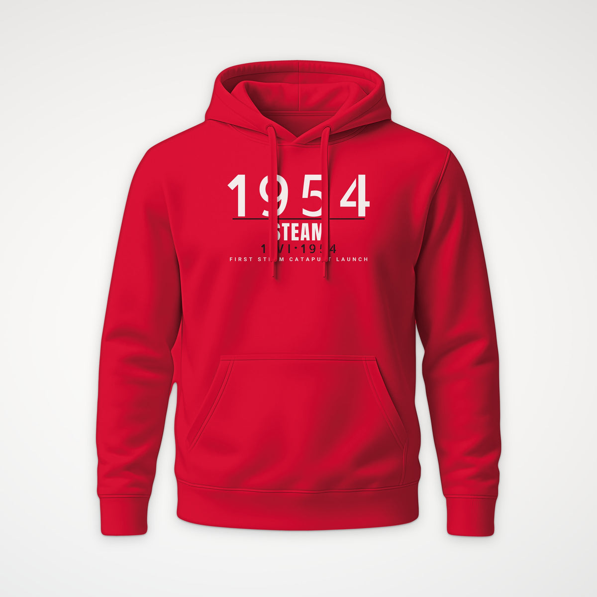 Steam Cat Era Timestamp Hoodie in Red
