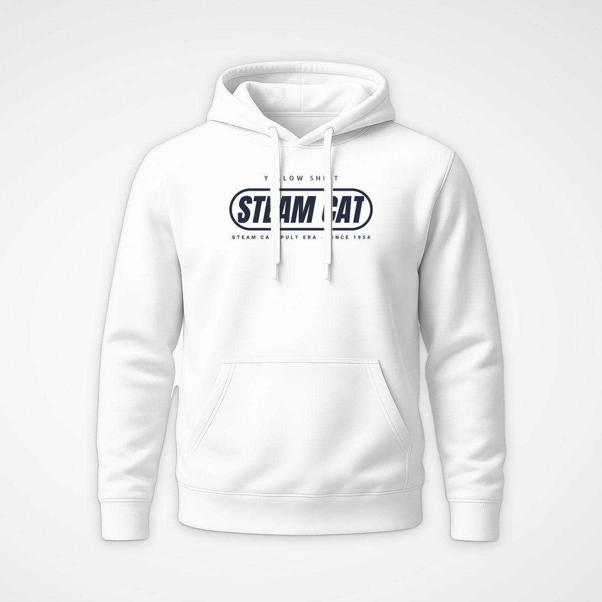 Steam Cat Era Pill Hoodie in White