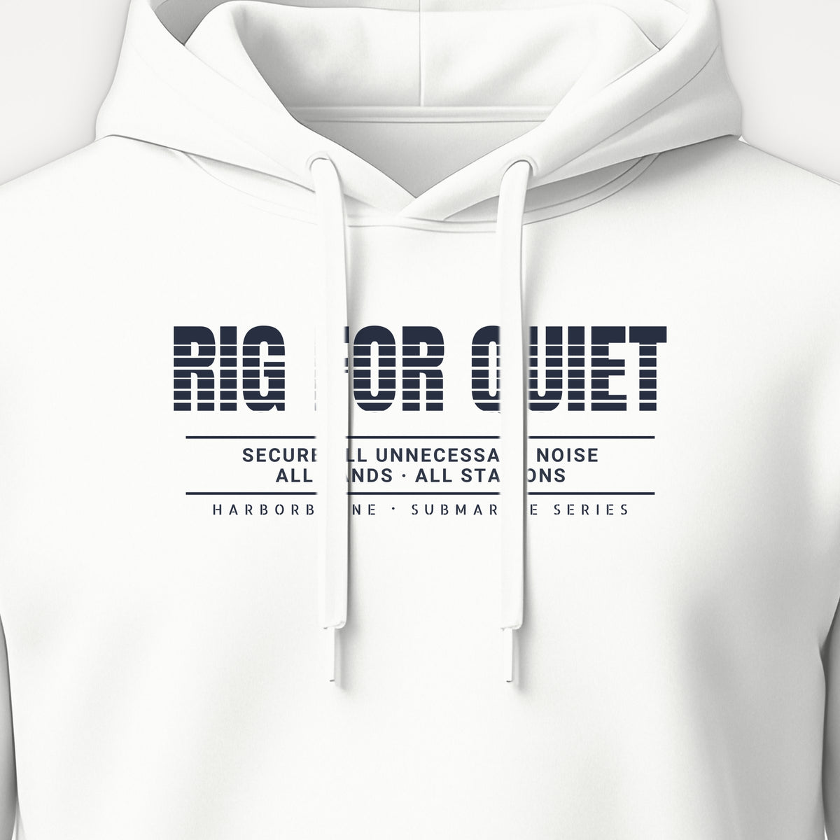 Rig for Quiet Scanline Hoodie, front print detail