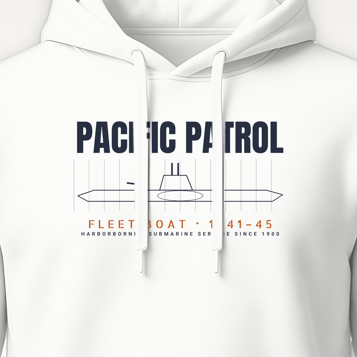 Pacific Patrol 1941–45 Blueprint Hoodie, front print detail