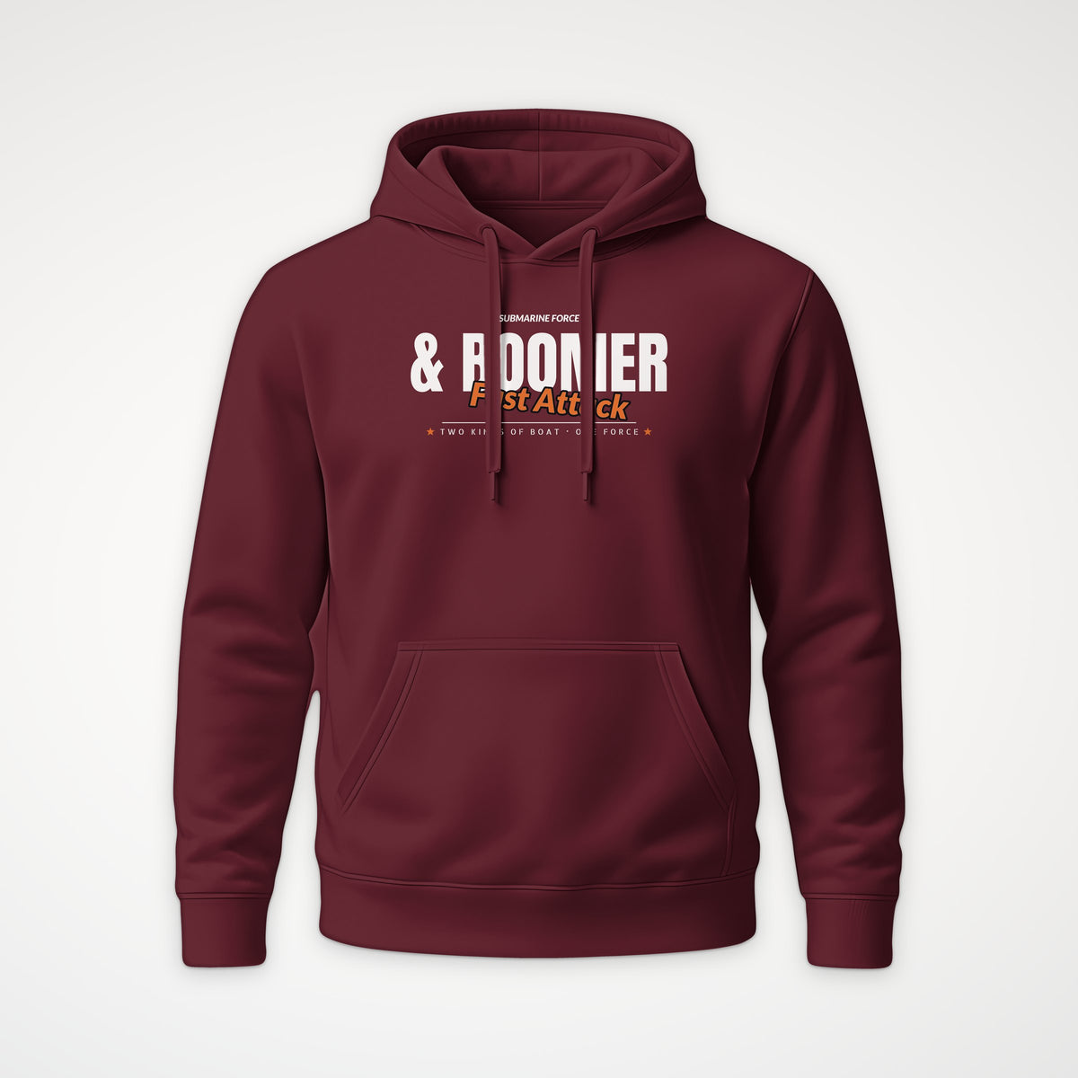 Fast Attack & Boomer Club Hoodie in Burgundy