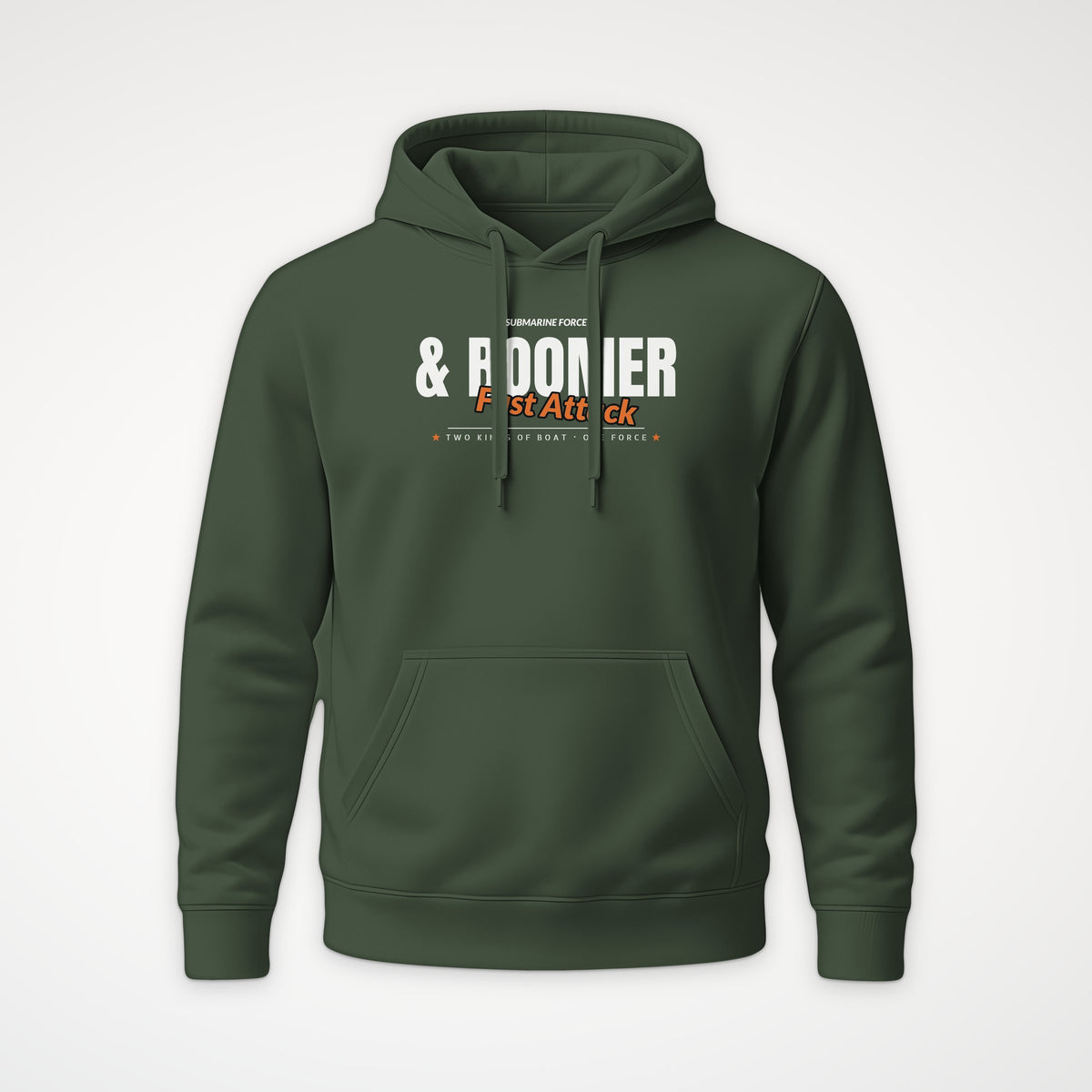 Fast Attack & Boomer Club Hoodie in Olive