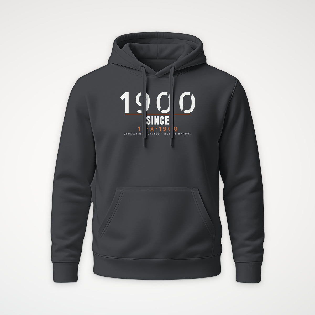 Hull & Harbor Heritage Timestamp Hoodie in Anthracite