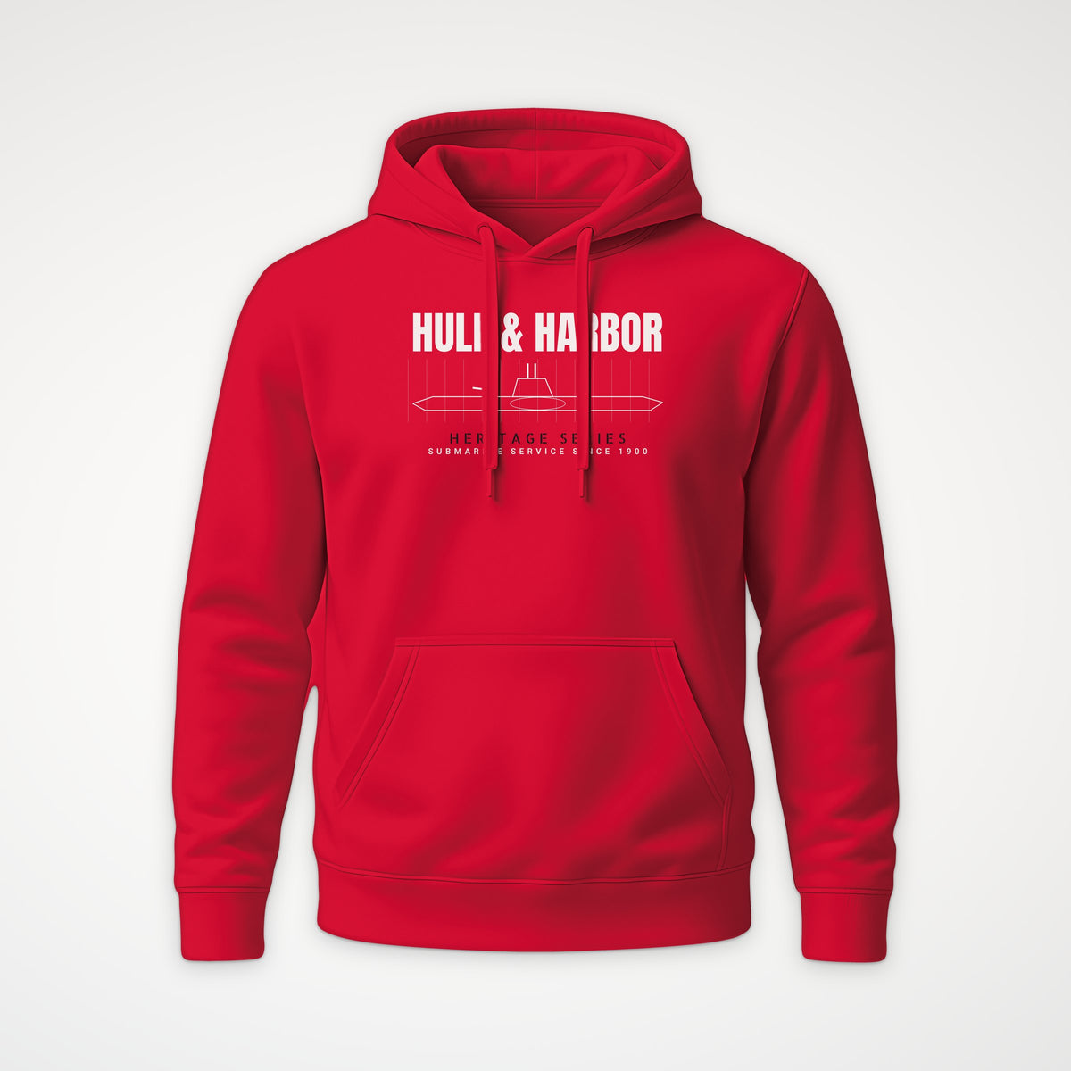 Hull & Harbor Heritage Blueprint Hoodie in Red