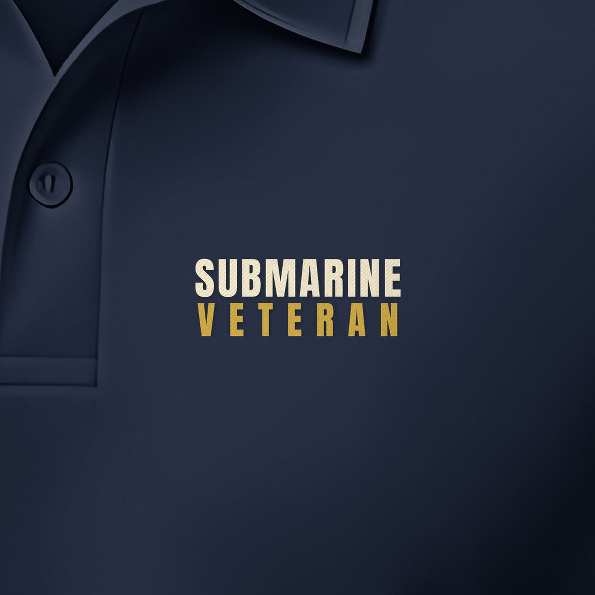 Proudly Served Submarine Veteran Polo, left-chest detail