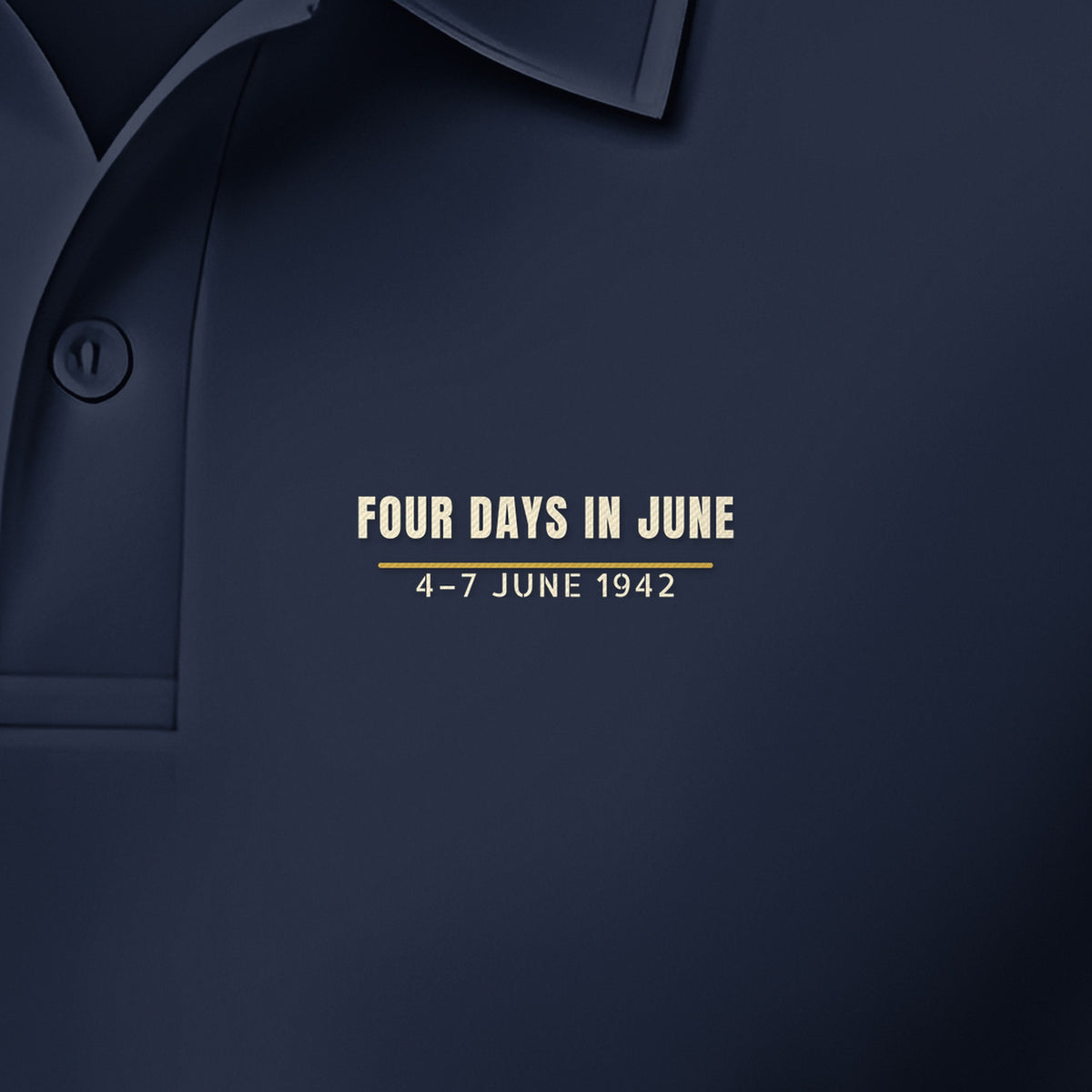 Four Days in June Polo, left-chest detail