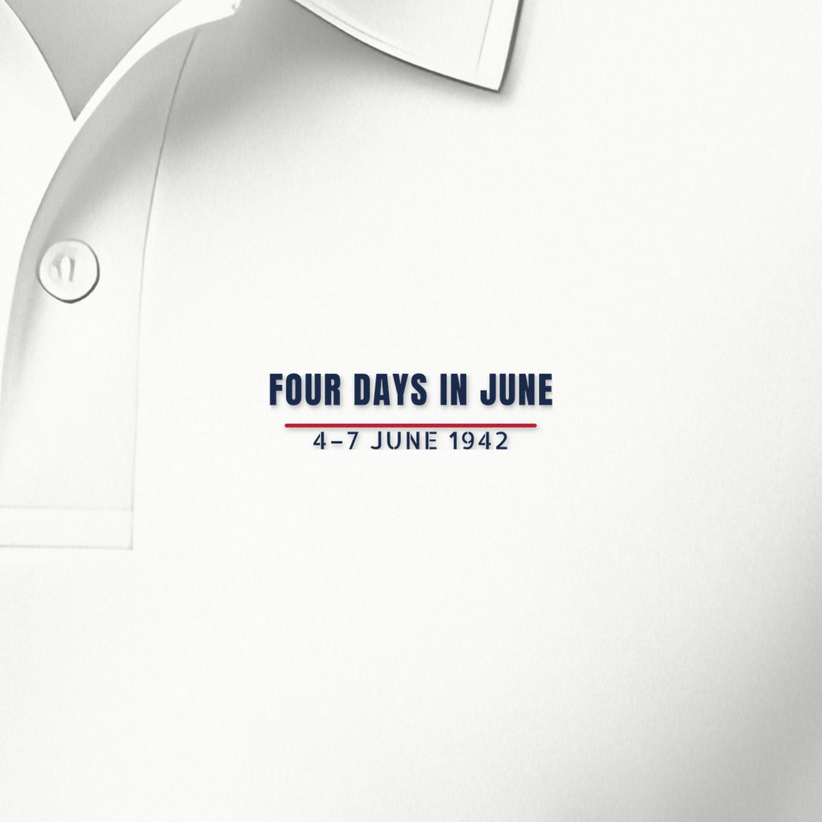 Four Days in June Polo, left-chest detail