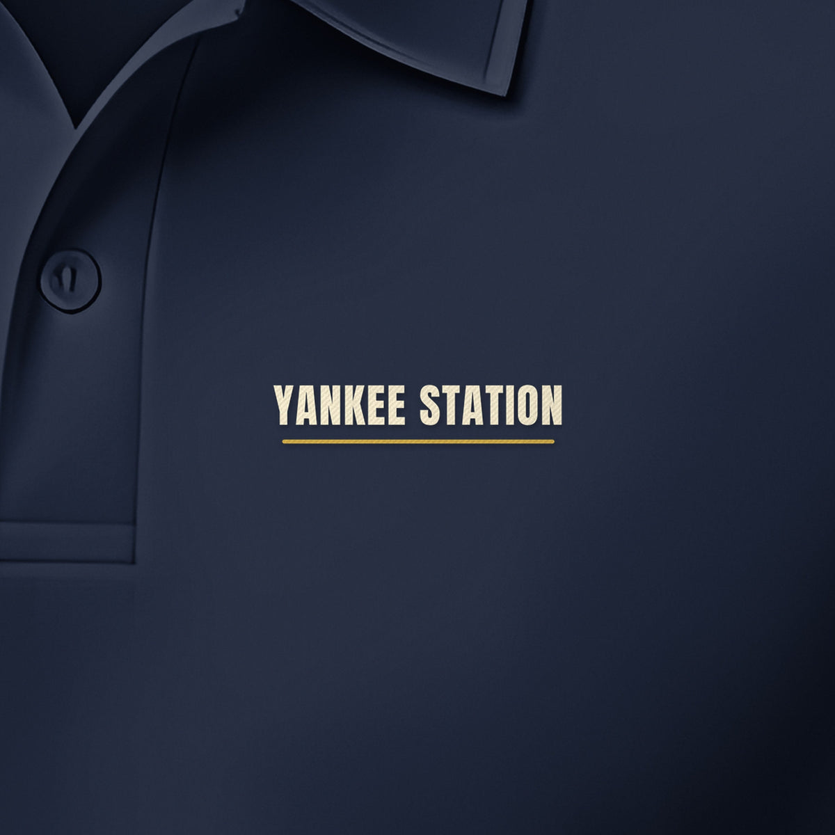 Yankee Station Polo, left-chest detail