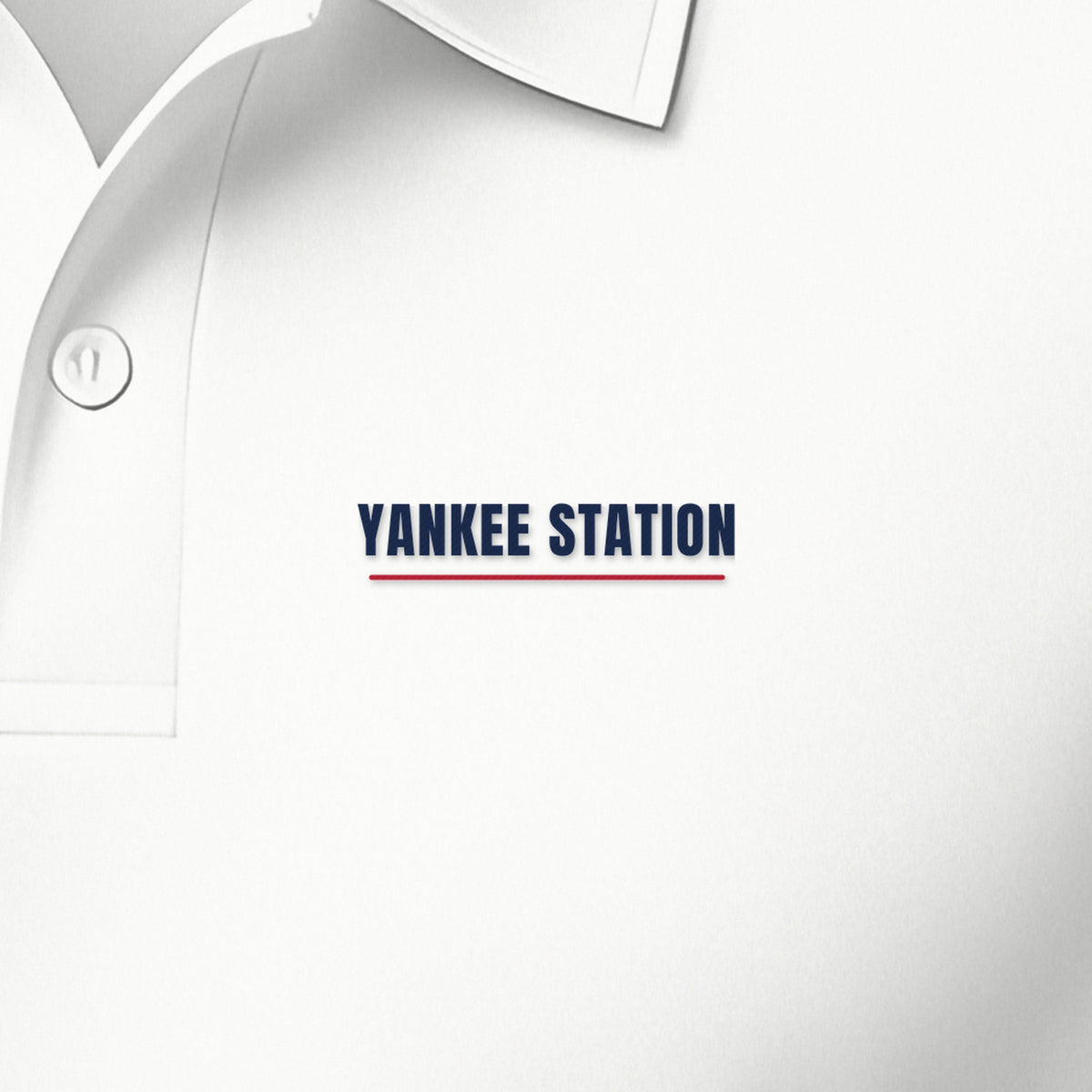 Yankee Station Polo, left-chest detail