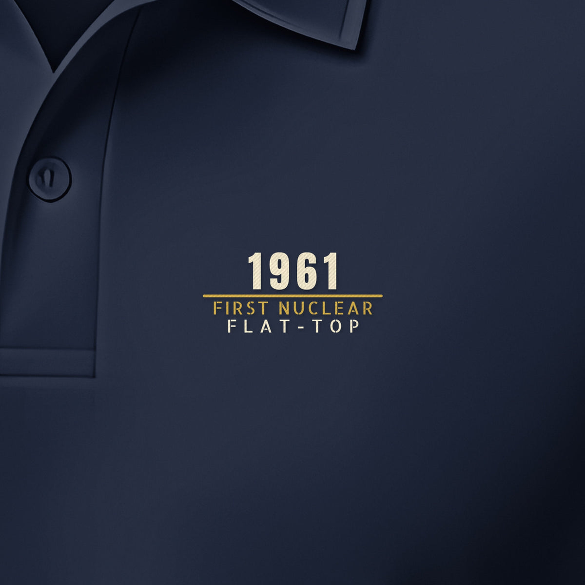 First Nuclear Flat-Top 1961 Polo, left-chest detail