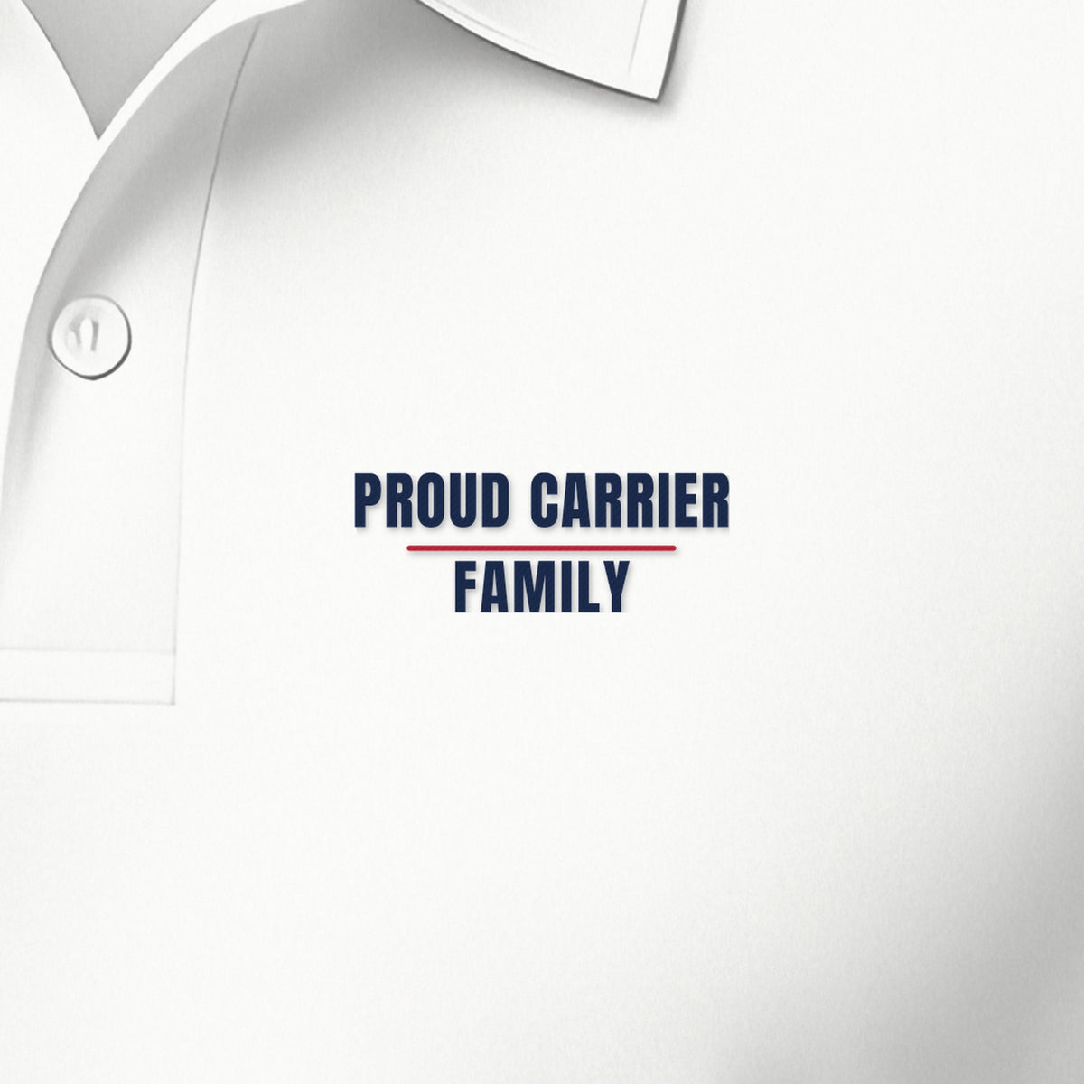 Proud Carrier Family Polo, left-chest detail