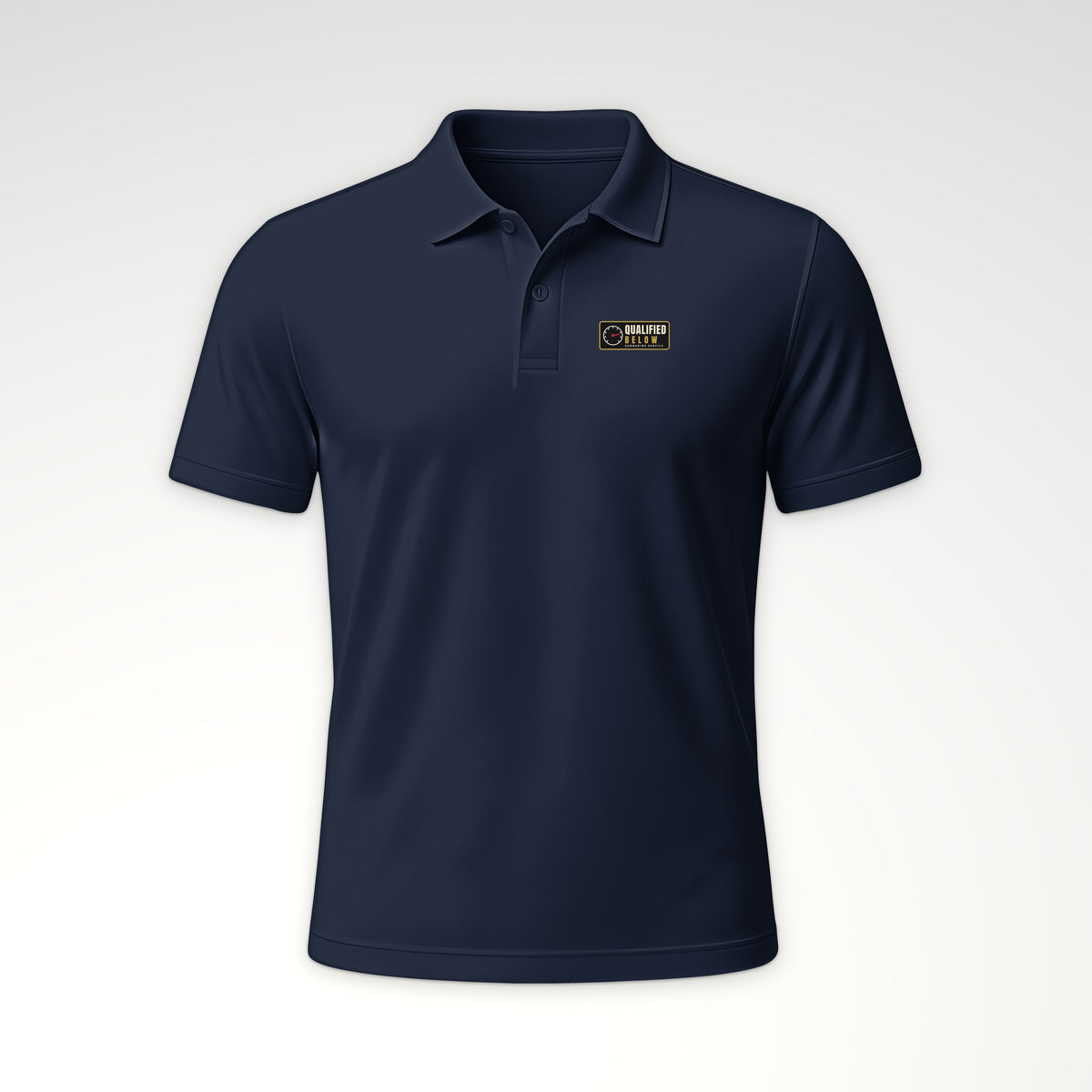 Qualified Below Patch Polo in Navy