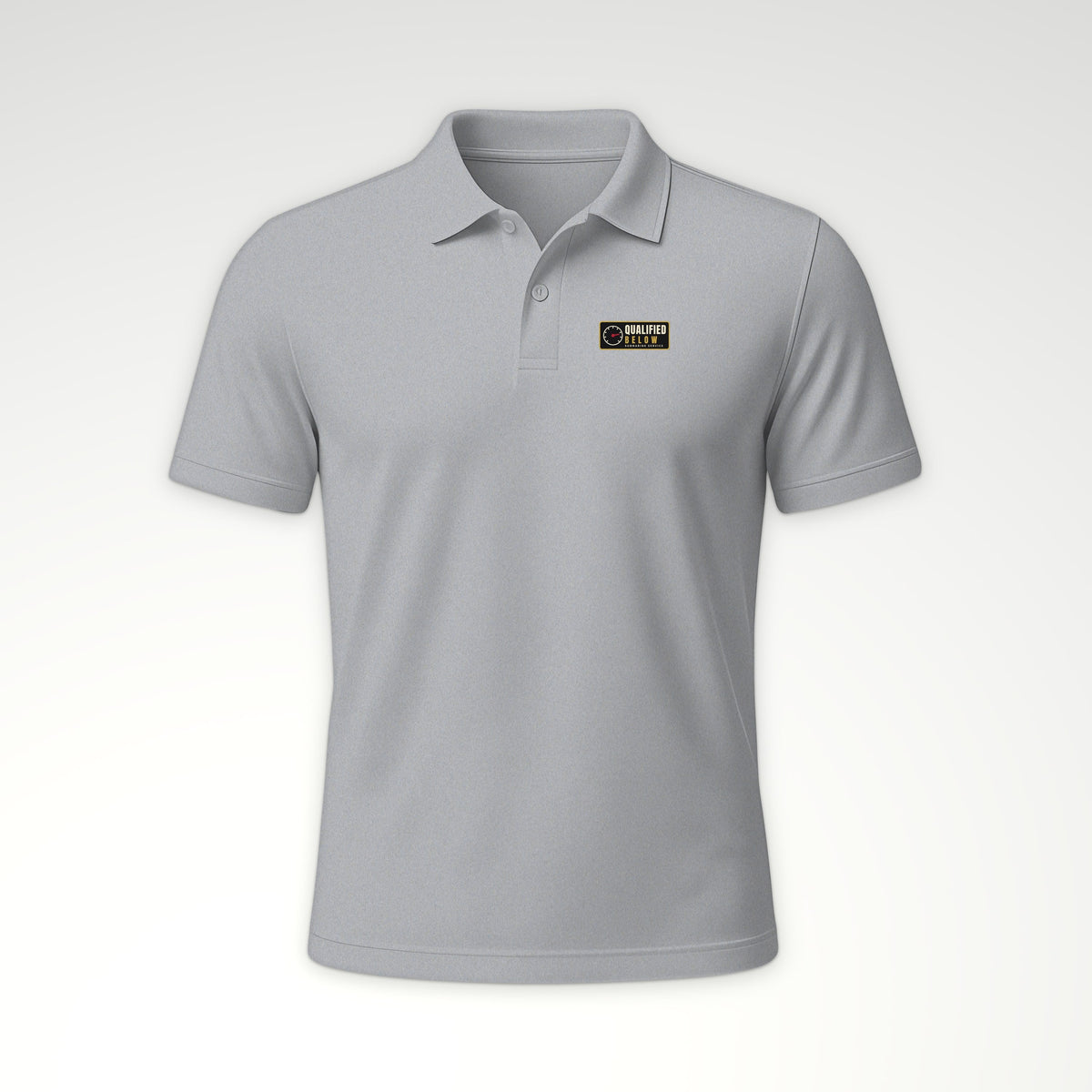 Qualified Below Patch Polo in Sport Grey