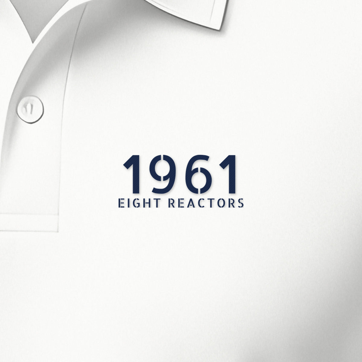 First Nuclear Flat-Top Eight Reactors Polo, left-chest detail