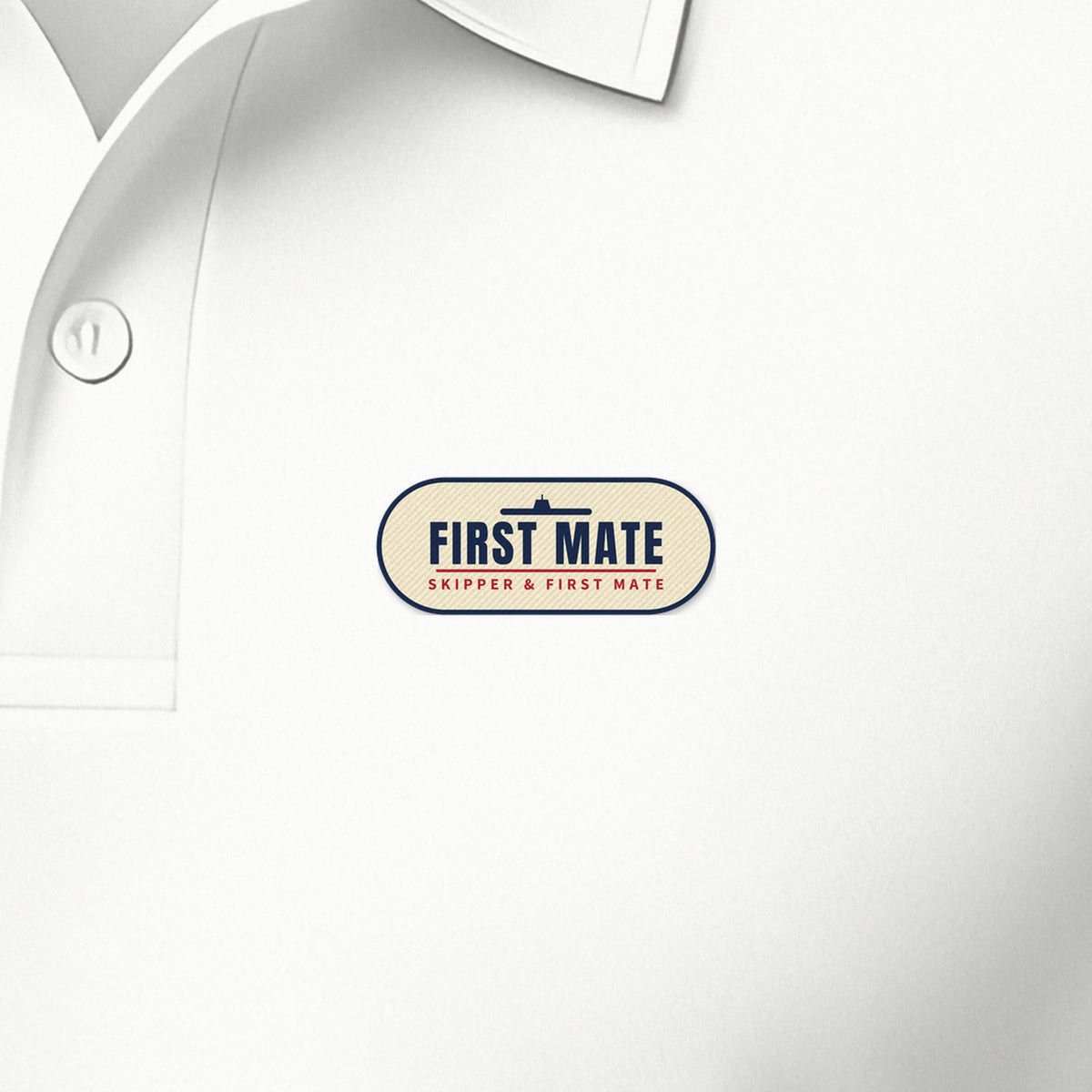 Skipper and First Mate First Mate Polo, left-chest detail