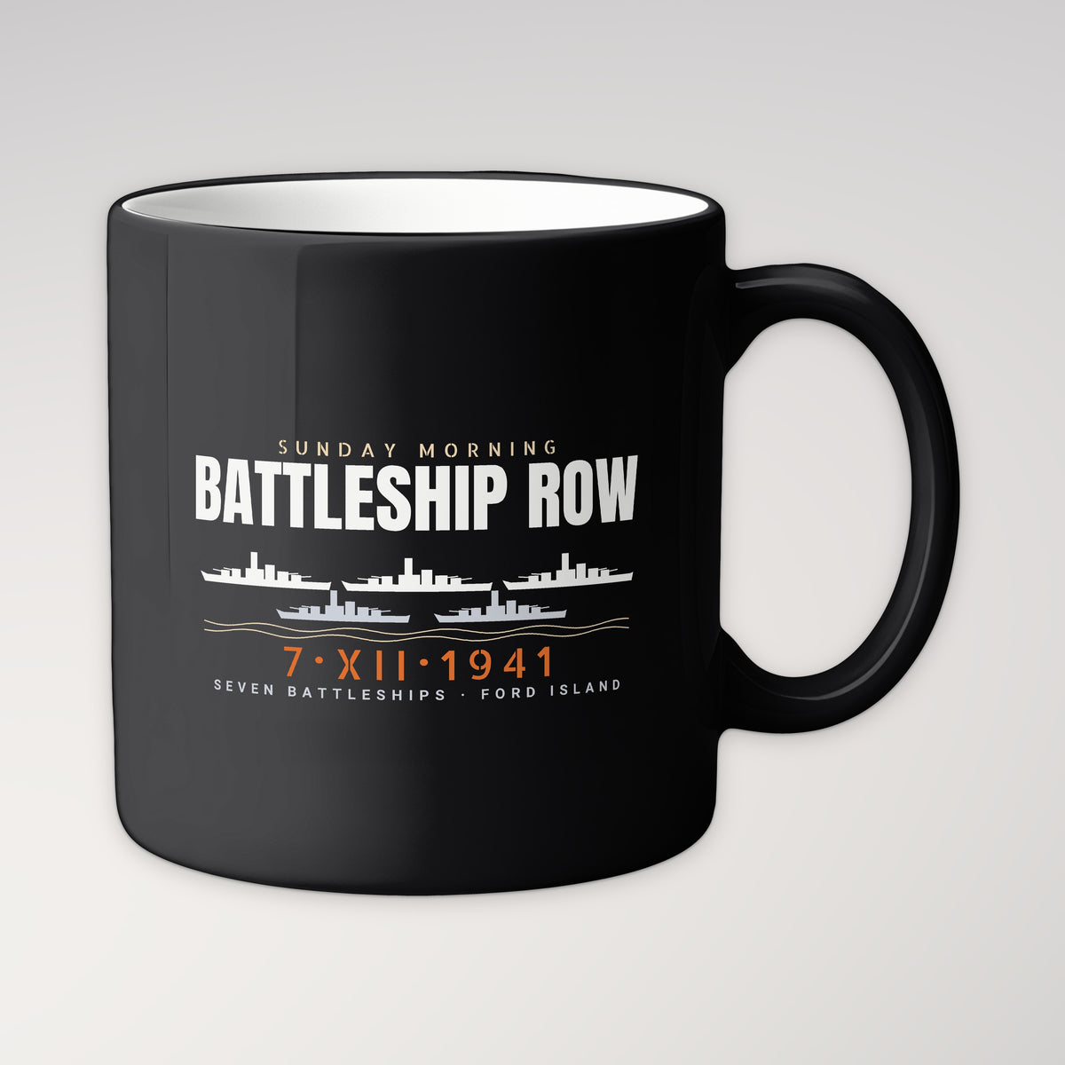 Battleship Row Sunday Morning Mug