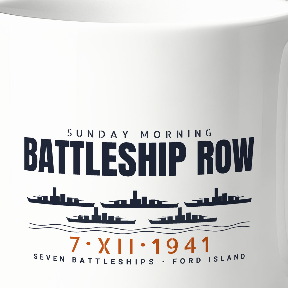Battleship Row Sunday Morning Mug