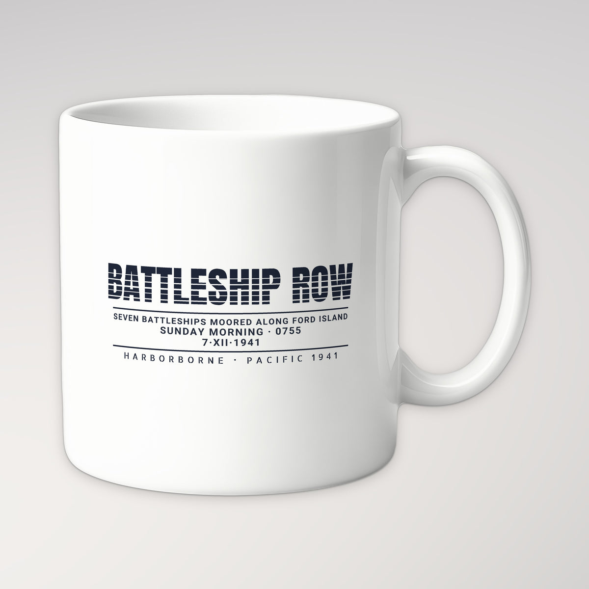 Battleship Row Scanline Mug in white